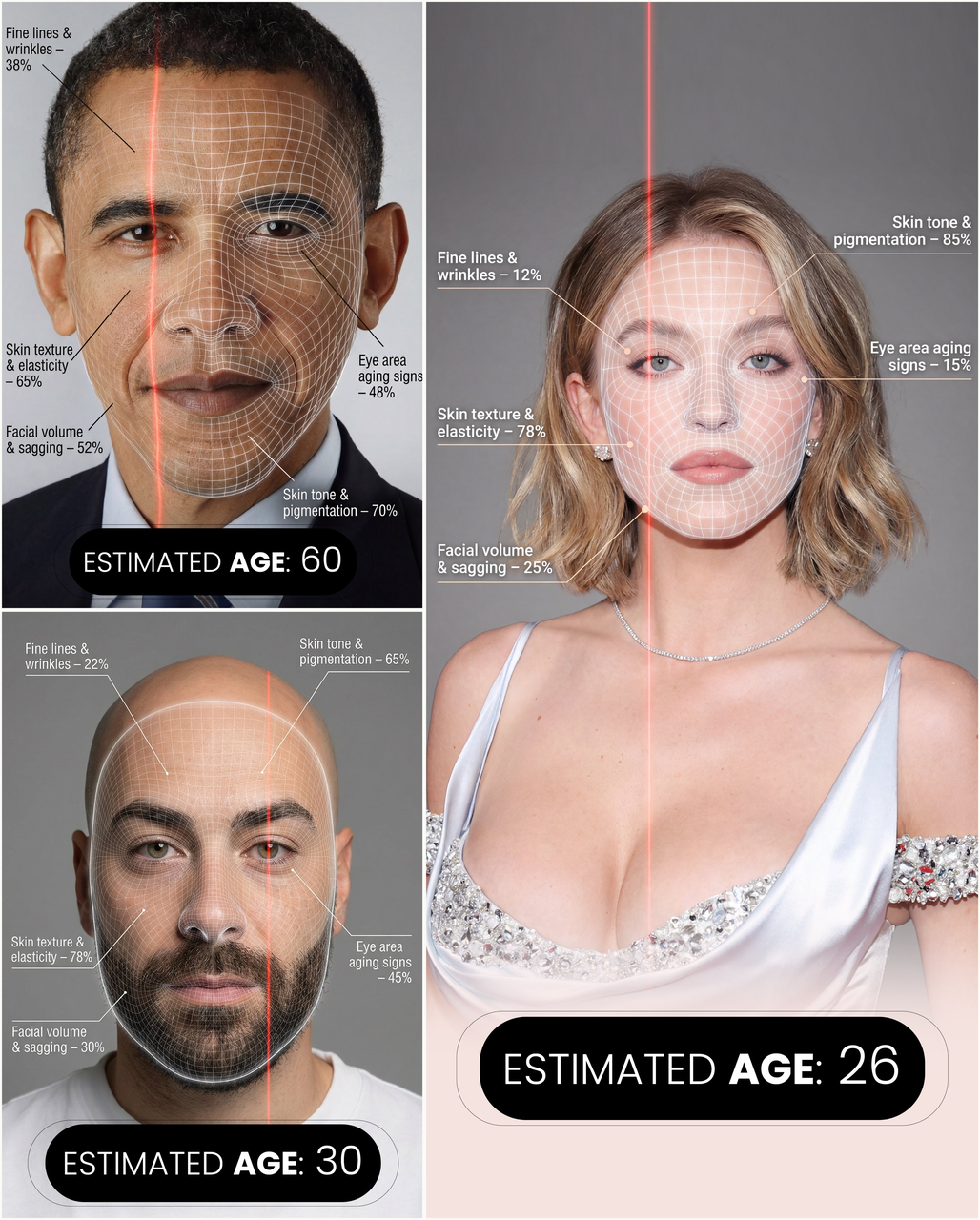 Hyper-Realistic Facial Analysis Infographic