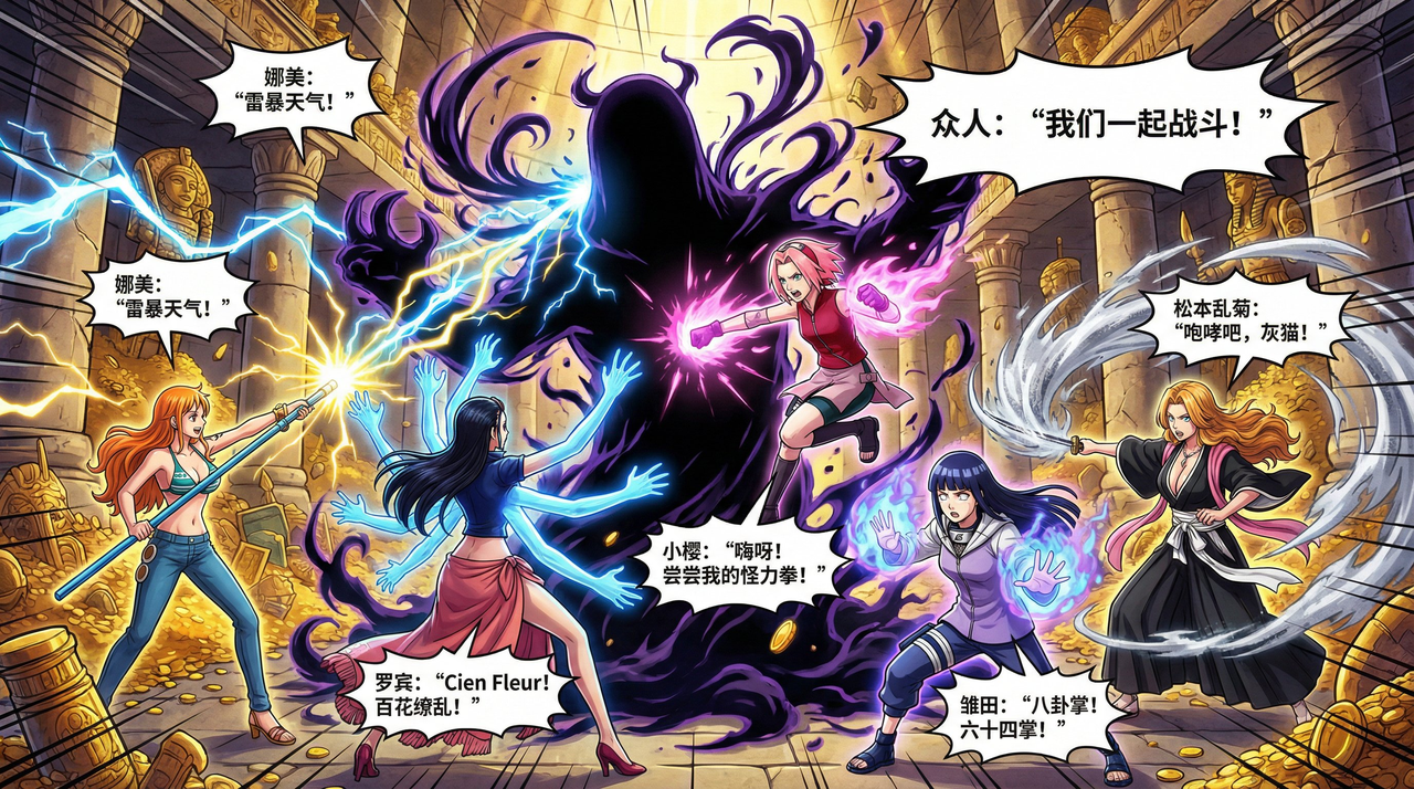 Anime Female Characters Color Comic Collection