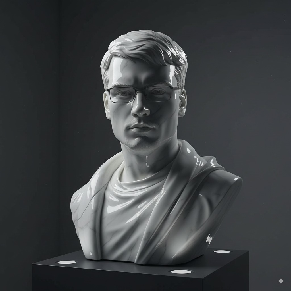 Ultra-Detailed Shining Marble Sculpture