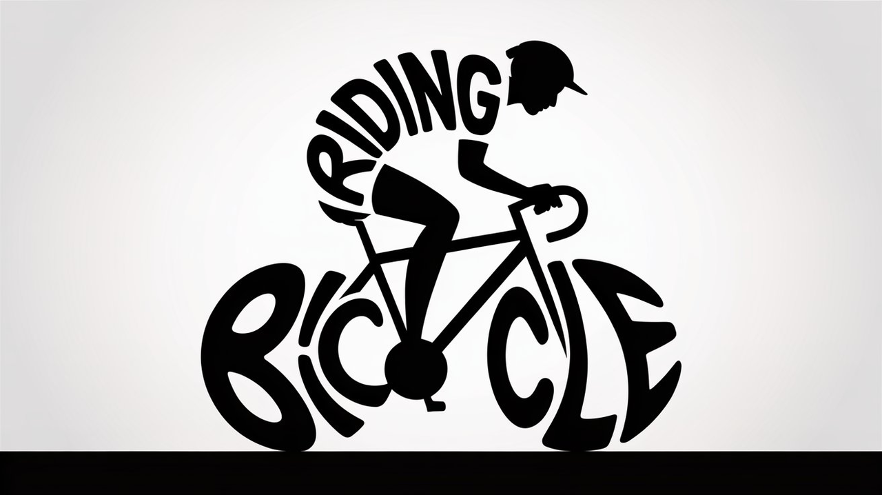 Minimalist Typographic Bicycle Ride