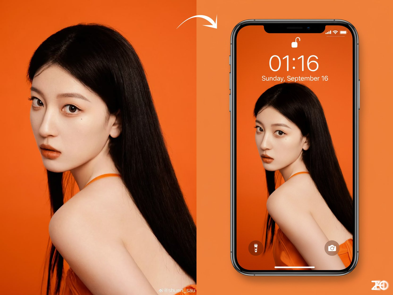 iPhone Lock Screen Wallpaper Effect