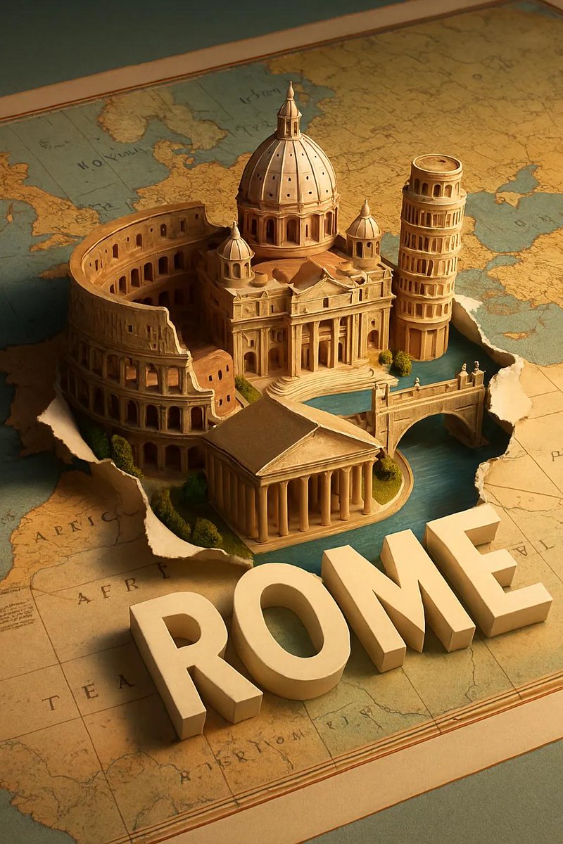 Miniature City Landmark Map Burst - 4