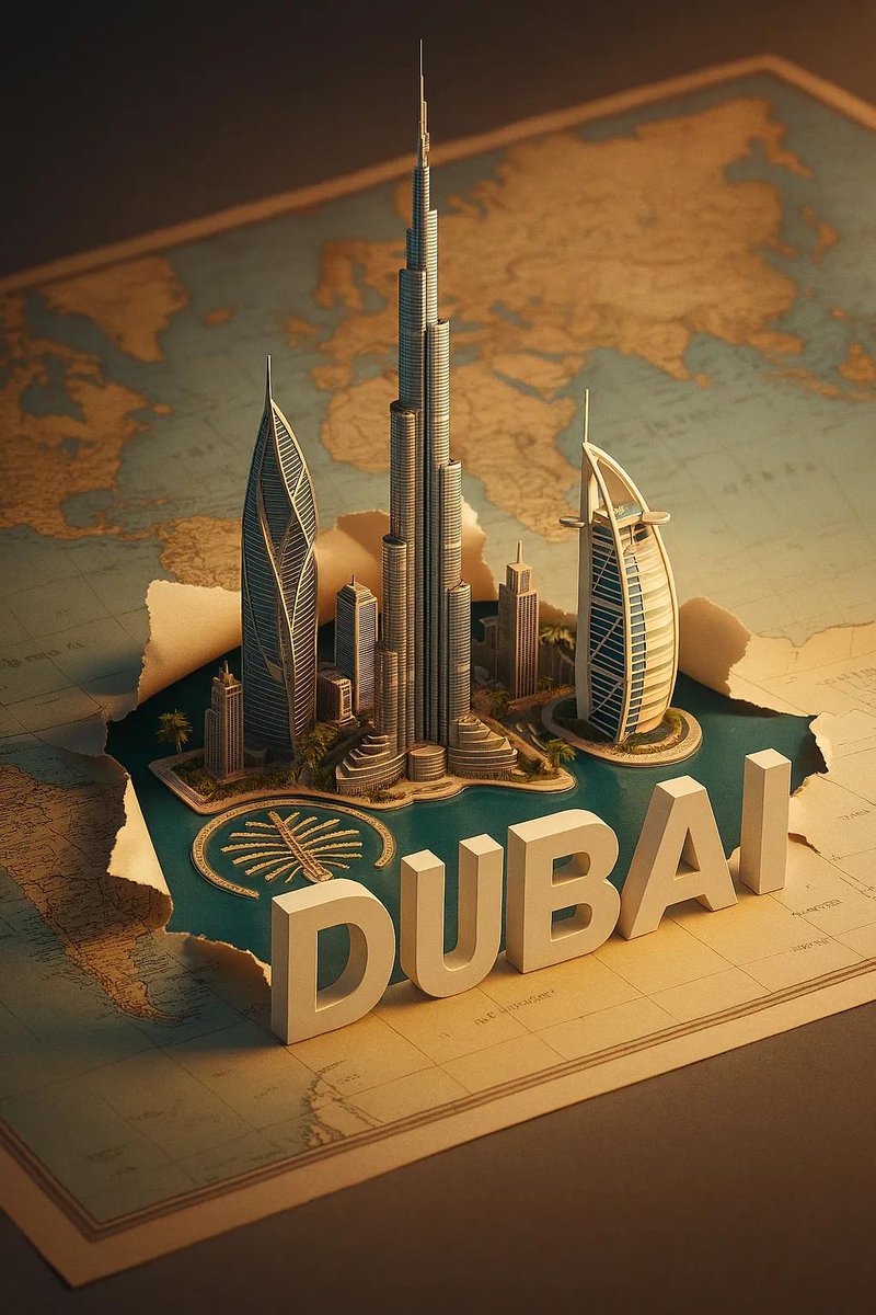 Miniature City Landmark Map Burst - 2