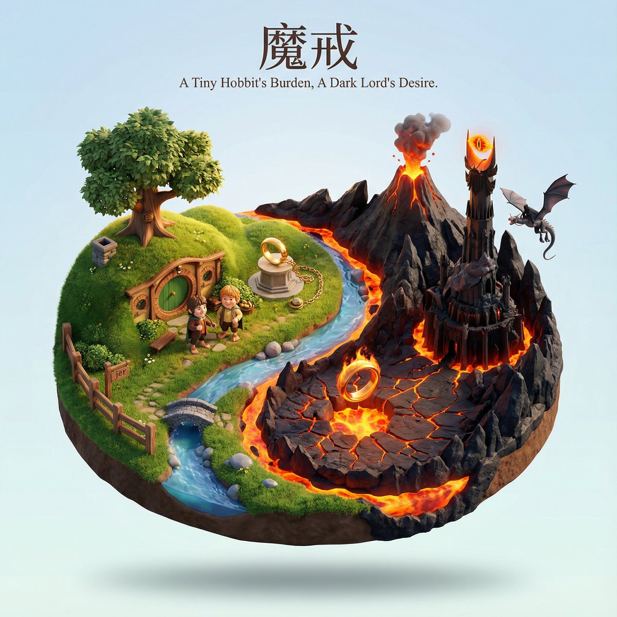 Yin-Yang Diorama of Dual Realms - 2