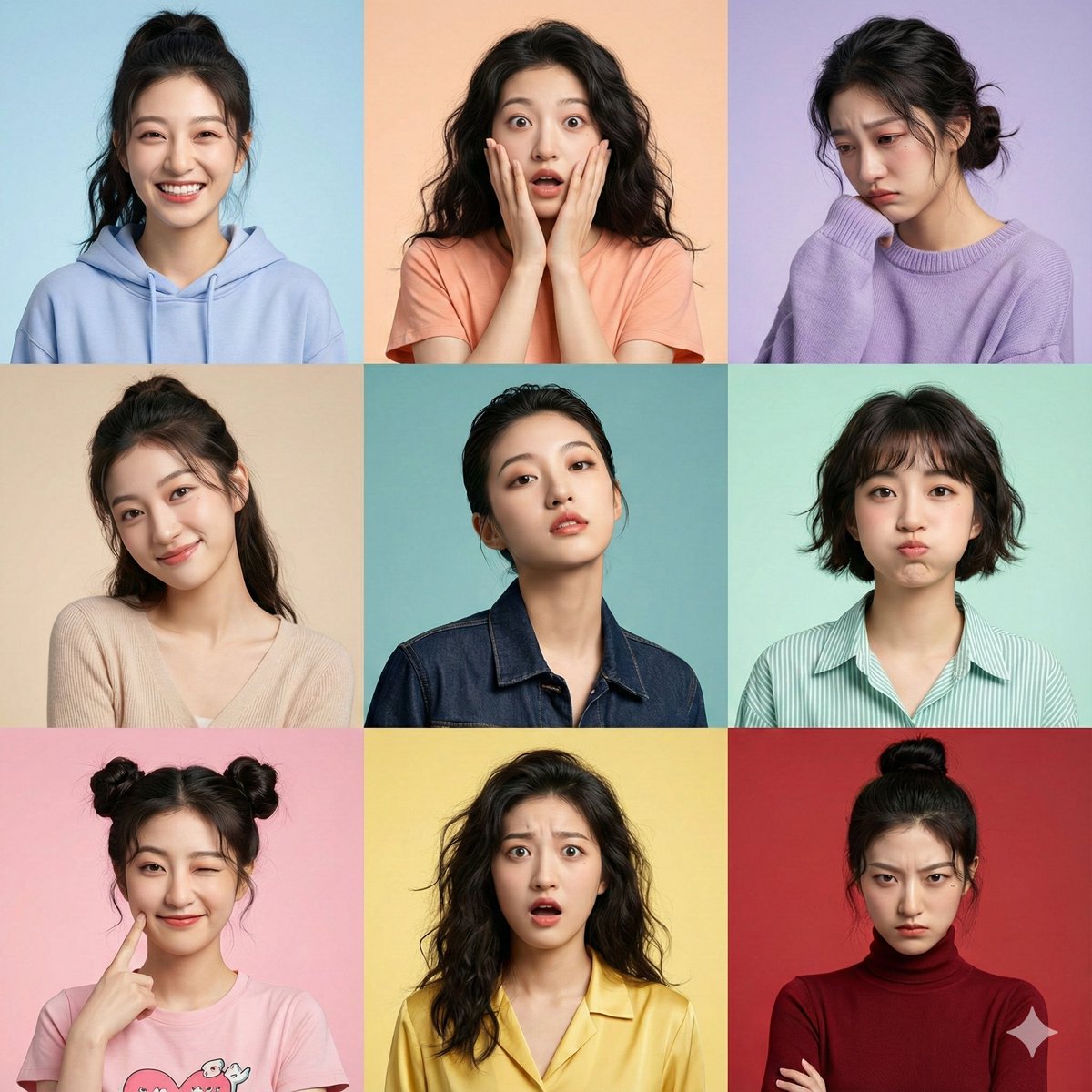 Hyper-Realistic Portrait Grid