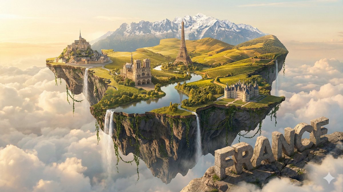 Fantasy Floating Island of National Icons - 4