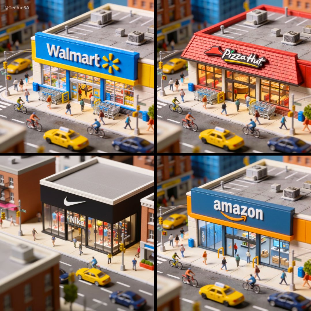 Miniature Store Aerial Dolly Shot