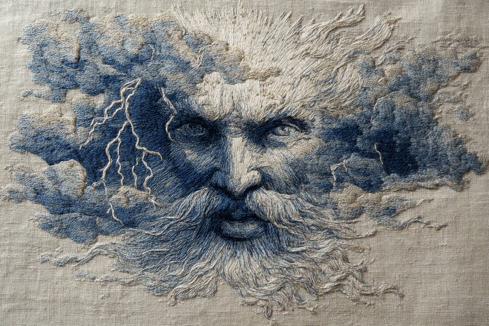 Embroidered Threadwork Portrait - 4