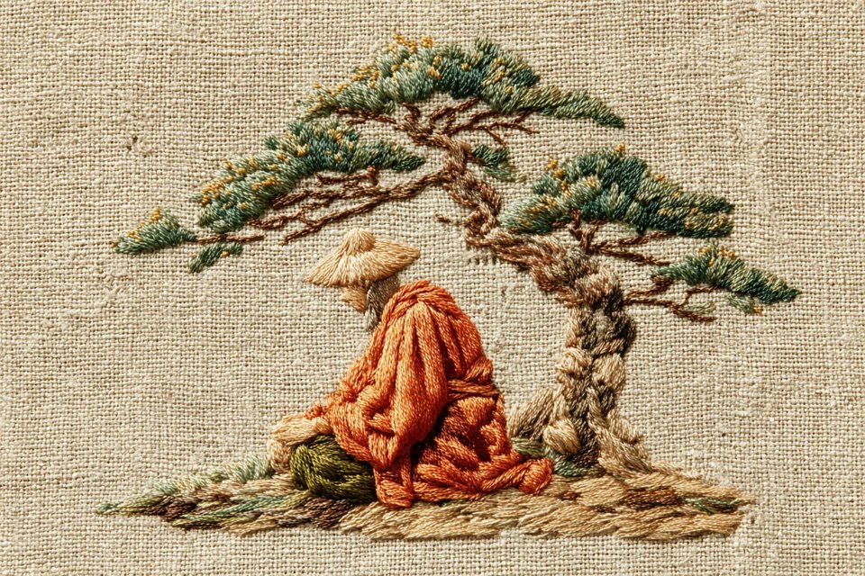 Embroidered Threadwork Portrait - 3