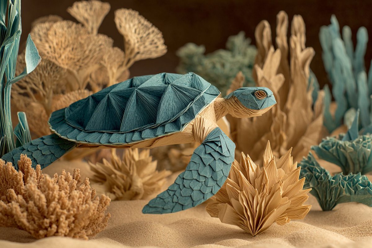 Origami Wildlife Diorama - 4