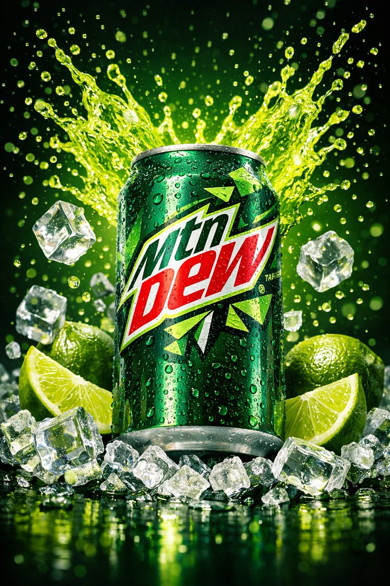Hyper-Realistic Mountain Dew Burst - 3